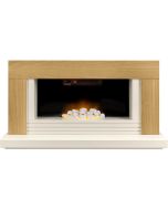 Fireplaces 4 Life Carrera 48'' Oak Veneer Electric Fireplace Suite