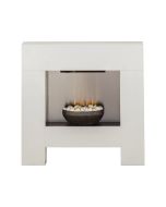 Fireplaces 4 Life Cubist White 48'' Electric Fireplace Suite