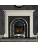 Gallery Bartello Limestone Fireplace Includes Lytton Cast Iron Arch