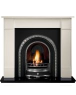 Gallery Brompton Stone Fireplace with Henley Cast Iron Arch