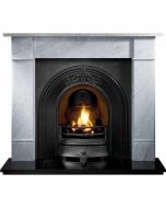 Gallery Brompton Carrara Marble Fireplace with Landsdowne Cast Iron Arch