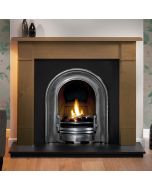 Gallery Brompton 51'' Pine Fireplace Suite with Coronet Cast iron Arch