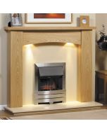 GB Mantels Didsbury Clear Oak Fireplace Suite