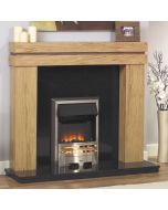 GB Mantels Ross Clear Oak/American Walnut Fireplace Suite