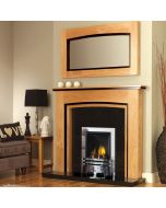 GB Mantels Upton Clear Oak/Black Oak Fireplace Suite